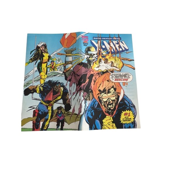 Marvel Creators Choice X Men #1 Comic Book 1990s Pizza Hut Signed Poster - Picture 3 of 5